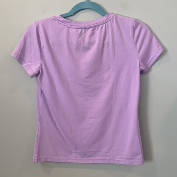 SHEIN Women’s XS Small Purple Beaded Embellished Purple Short Sleeve T-Shirt - Picture 2 of 5